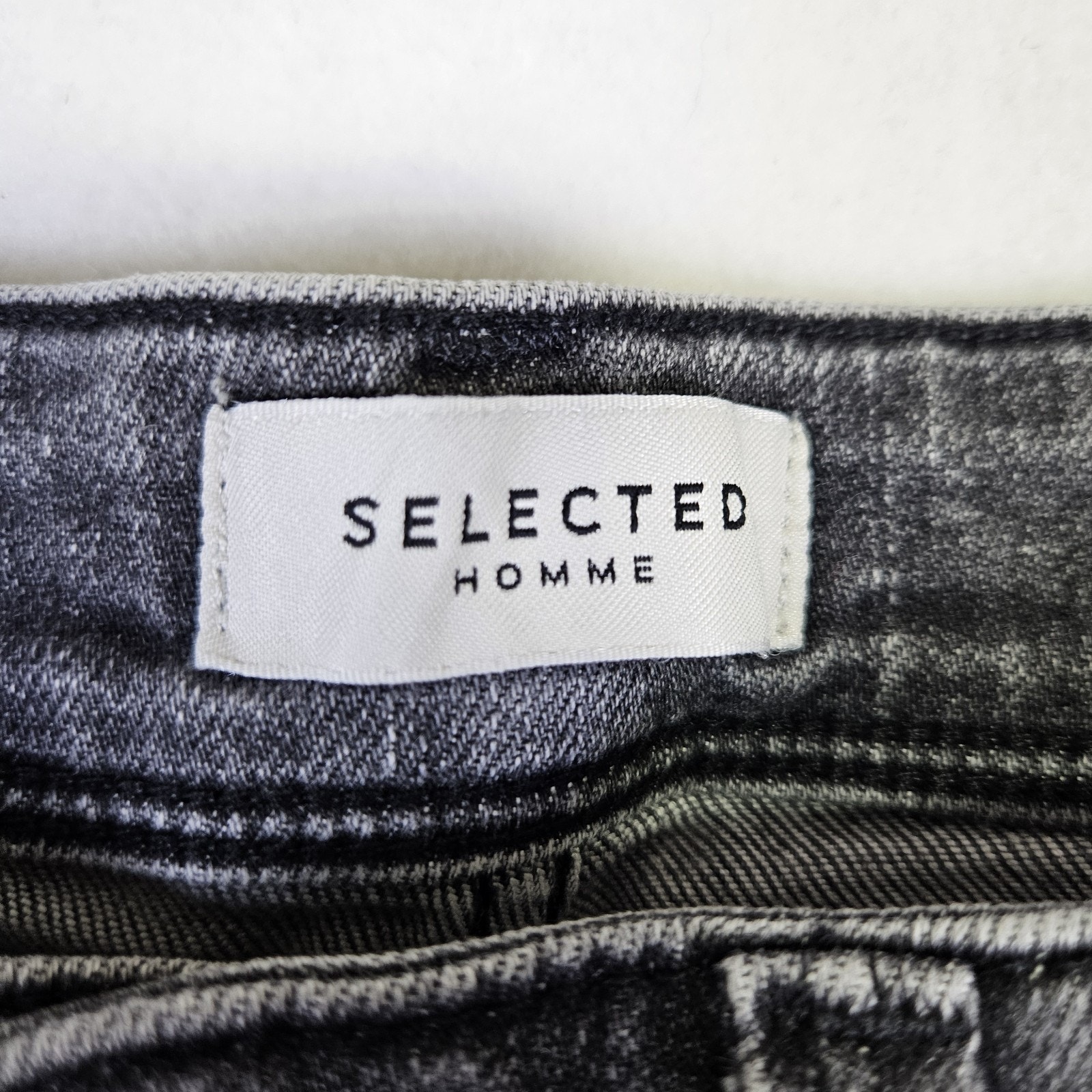 Selected Organic Cotton Jean Mens 30x28 Toby Slim Tapered Leg Black Gray Denmark — image 7 of 8